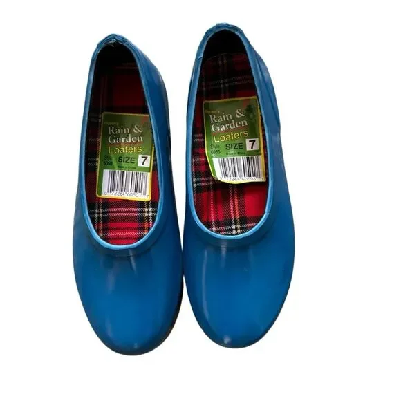 Mid West Size 7 Women’s Blue Rain & Garden Loafers Style 6050 - Picture 2 of 7